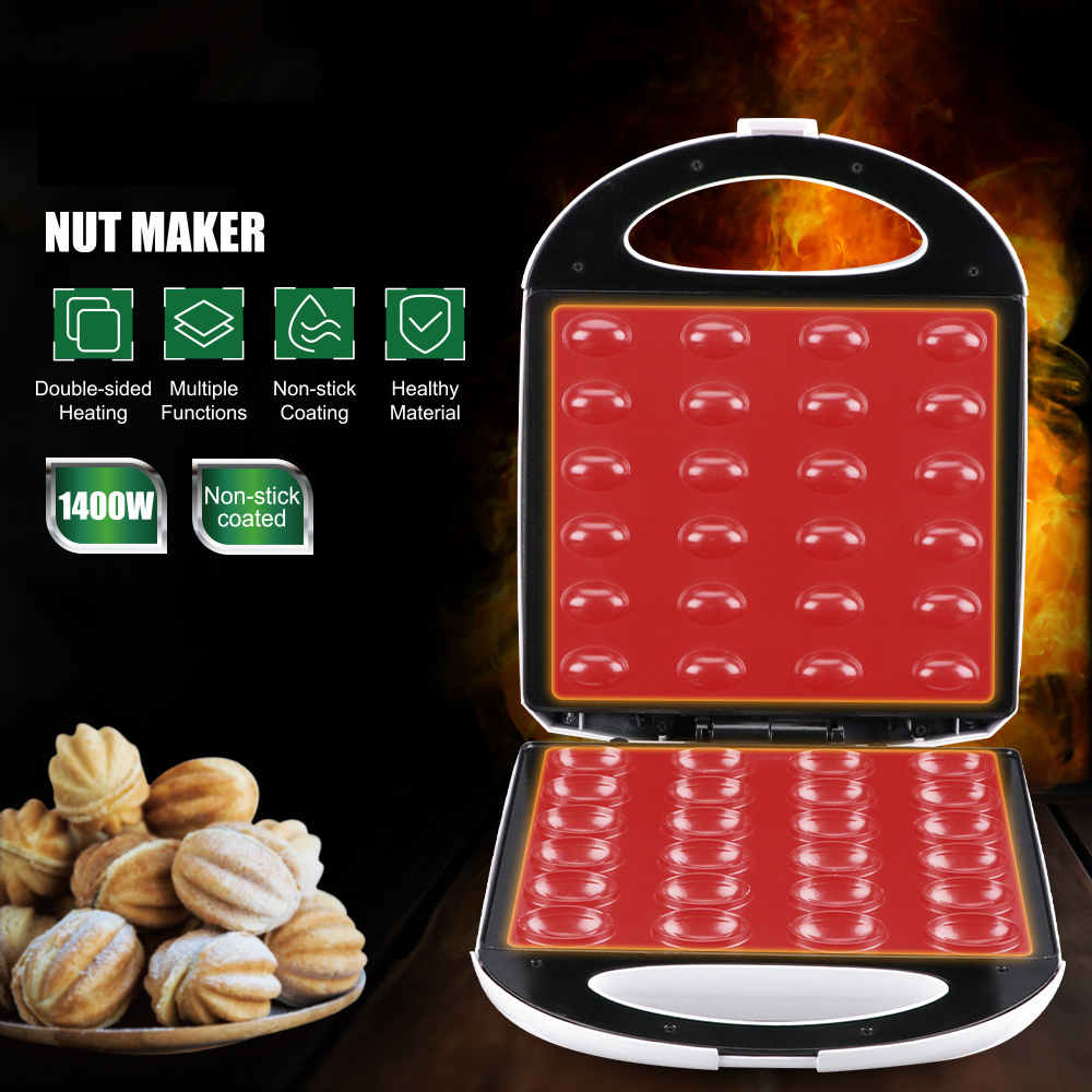 Superior Quality Household Russian Automatic Waffle Cake Walnut Cookie Maker Electric 24 Nuts Maker