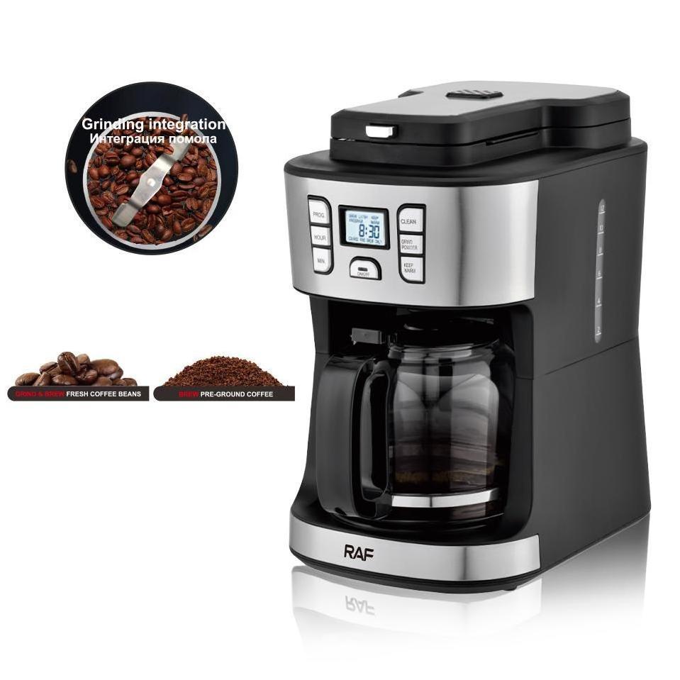 New Updating Smart 15 Cups 2 in 1 Automatic Grinder Brew Programmable Drip Coffee Maker with Glass Carafe