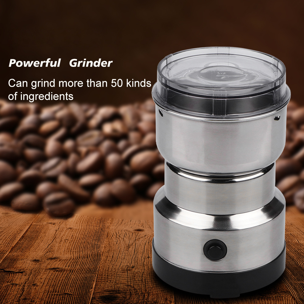 Adjustable Stainless Steel Coffee Bean Grinder Electric Herb Spice Grinder Espresso Grinder