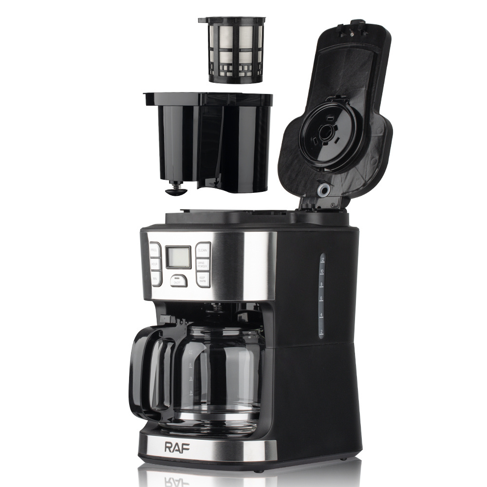 New Updating Smart 15 Cups 2 in 1 Automatic Grinder Brew Programmable Drip Coffee Maker with Glass Carafe