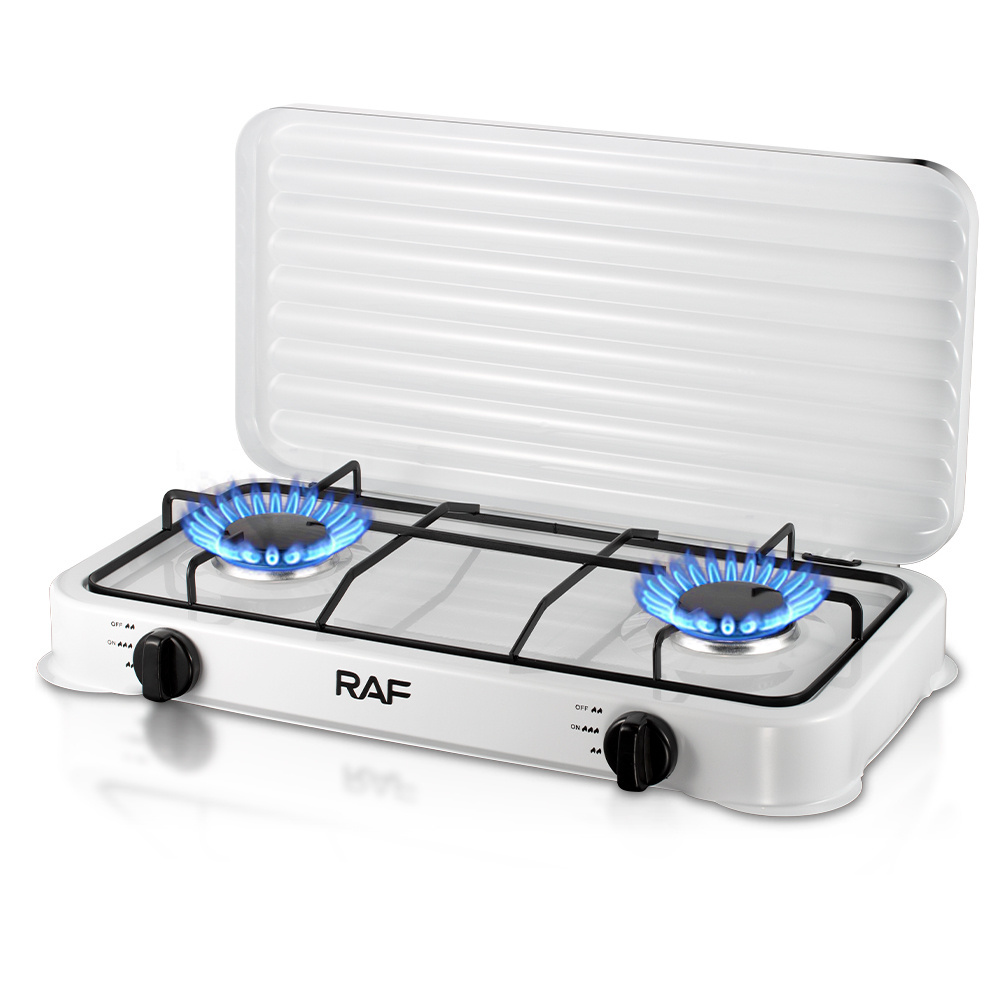 RAF Quality stainless iron desktop cooktop cooke kitchen electric 2 double burners table top gas stove