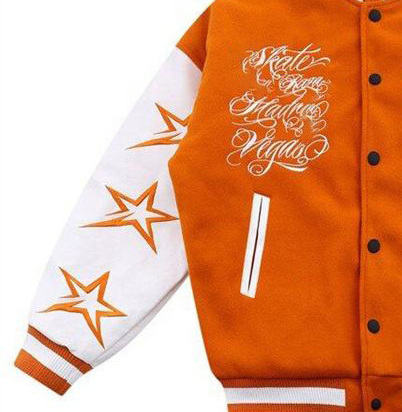 Wool Custom Logo Chenille Embroidery Baseball Letterman Jackets Men Vintage Blank Orange Sleeve Varsity Jacket sweatsuit For men