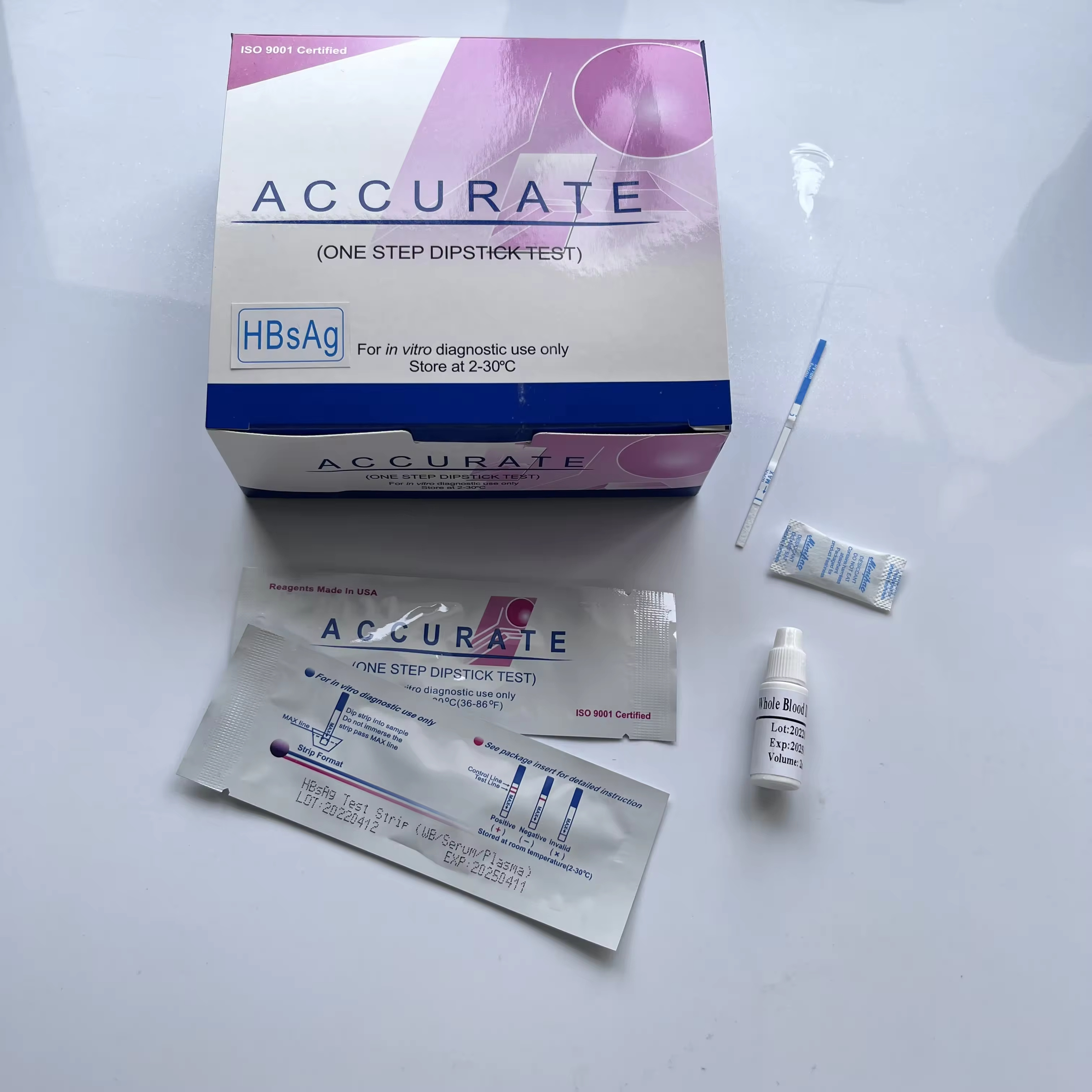 Wholesale High Accuracy Antibody HBsAG/Syphilis/HIV/Typhoid Kit Rapid Test Kit One Step Test For Infectious Disease Treatment