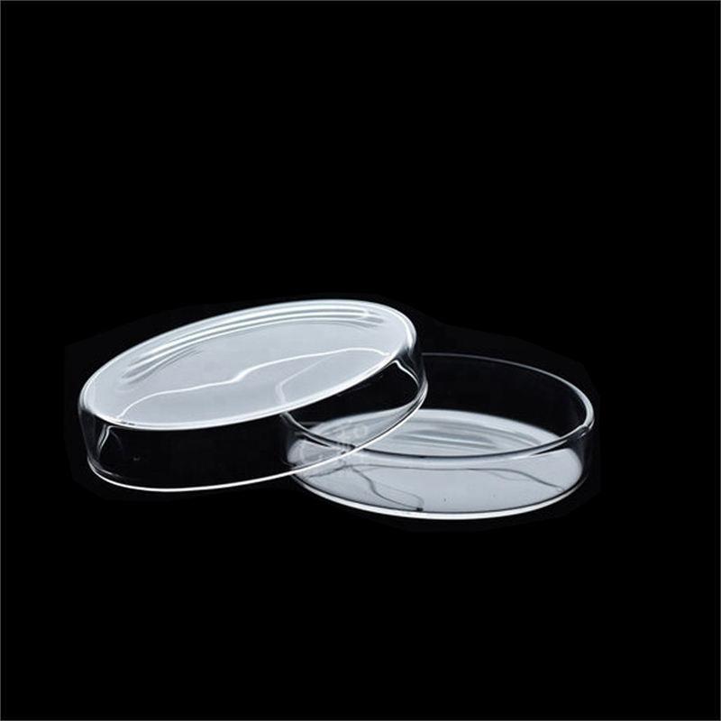 Wholesale Laboratory glassware culture dish animals plants bacteria boro 3.3 glass petri dish with high quality