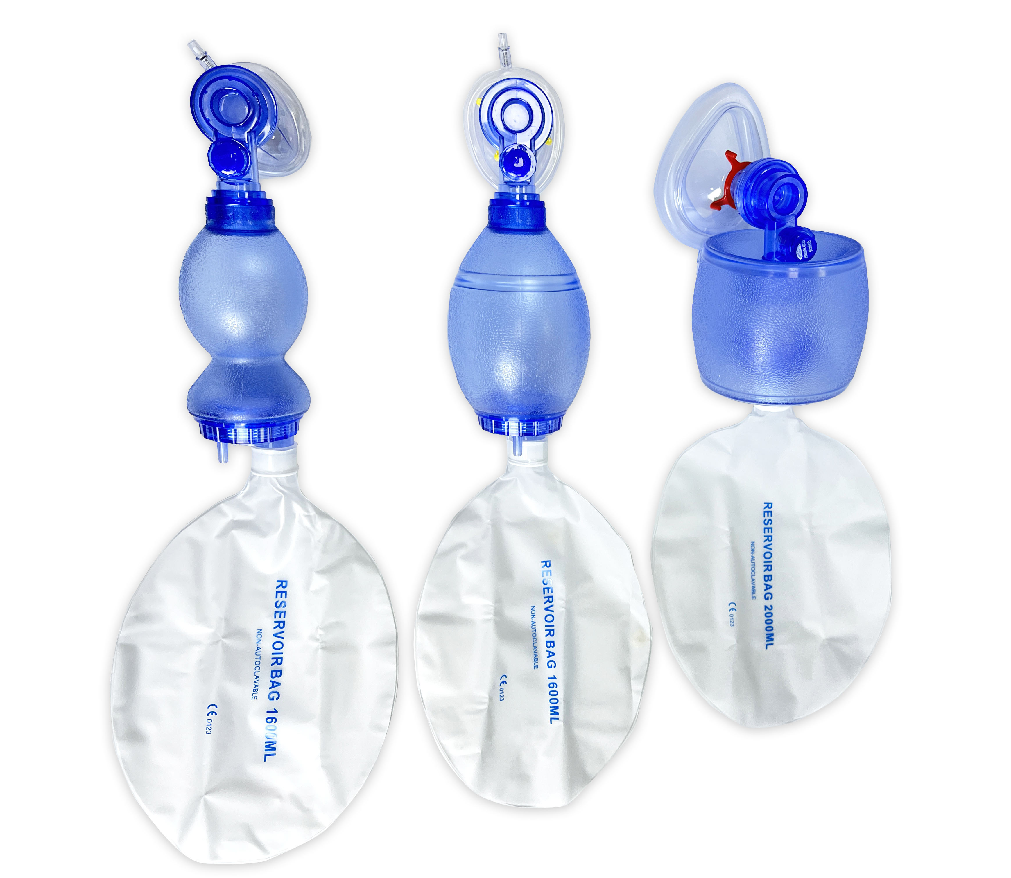 Medical Breathing Device Portable Reusable PVC Silicone Manual Resuscitator First Aid Kits Valve Mask Oxygen Ambu Bag