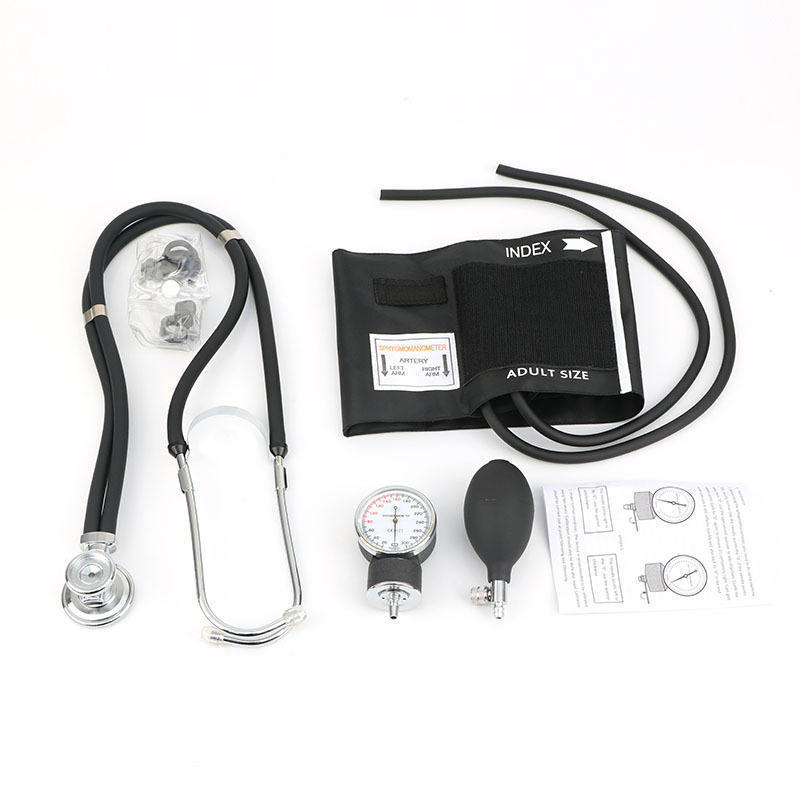 Factory price OEM aneroid tensiometro manual cuff sphygmomanometer with Sprague Rappaport Stethoscope