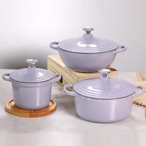 Stainless Steel Lid Cast Iron Cookware Stocked Enameled Cast Iron Pot