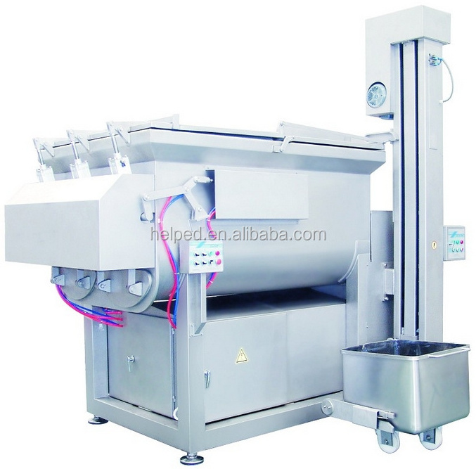 ZJB1200 Vacuum meat mixer with elevator and skip car