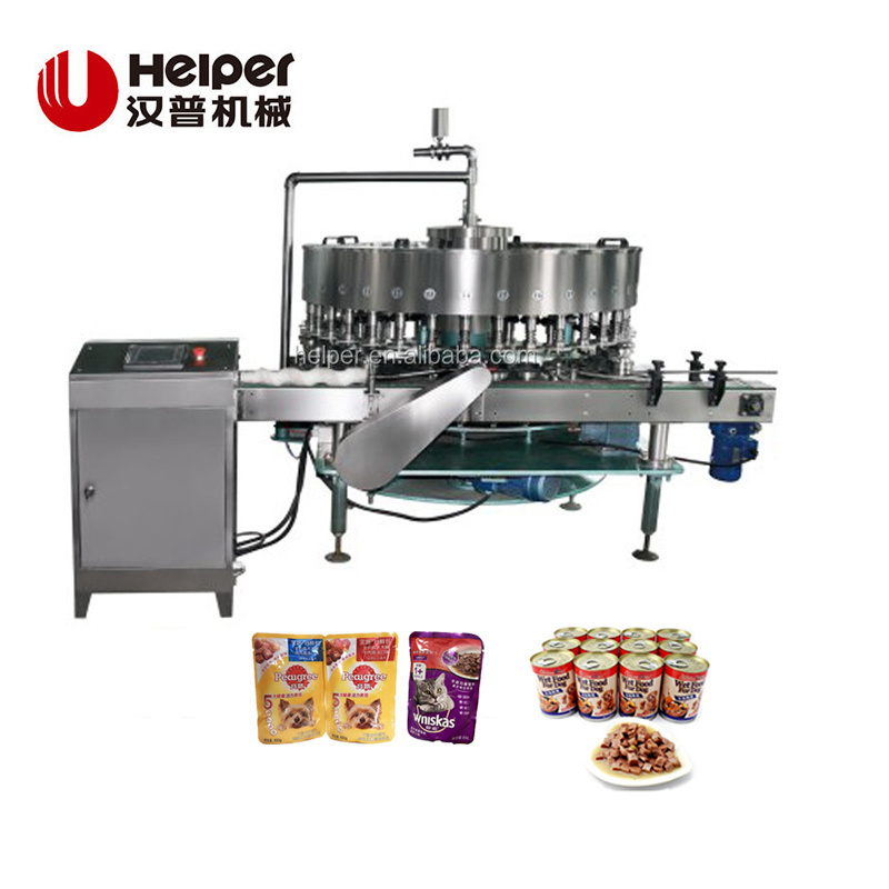 Full canned wet pet dog cat food production machine wet dog food manufacturing machines