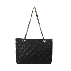 West Shoulder Handbags for Women Quilted Tote Purse Ladies Designer Satchel Hobo Bag with Chain Strap