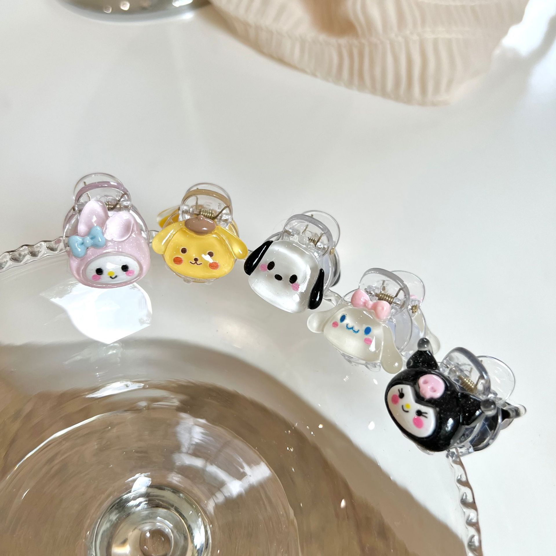 Flash Sanrio Hair Claws Accessories Clip Small Clip Melody Ponytail Cute Kulomi Cartoon Hair Claw Clip