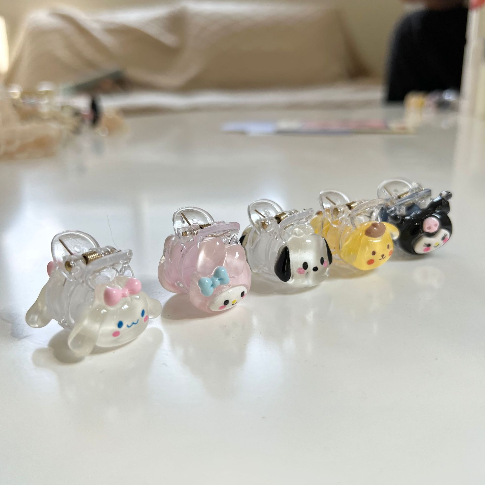 Flash Sanrio Hair Claws Accessories Clip Small Clip Melody Ponytail Cute Kulomi Cartoon Hair Claw Clip