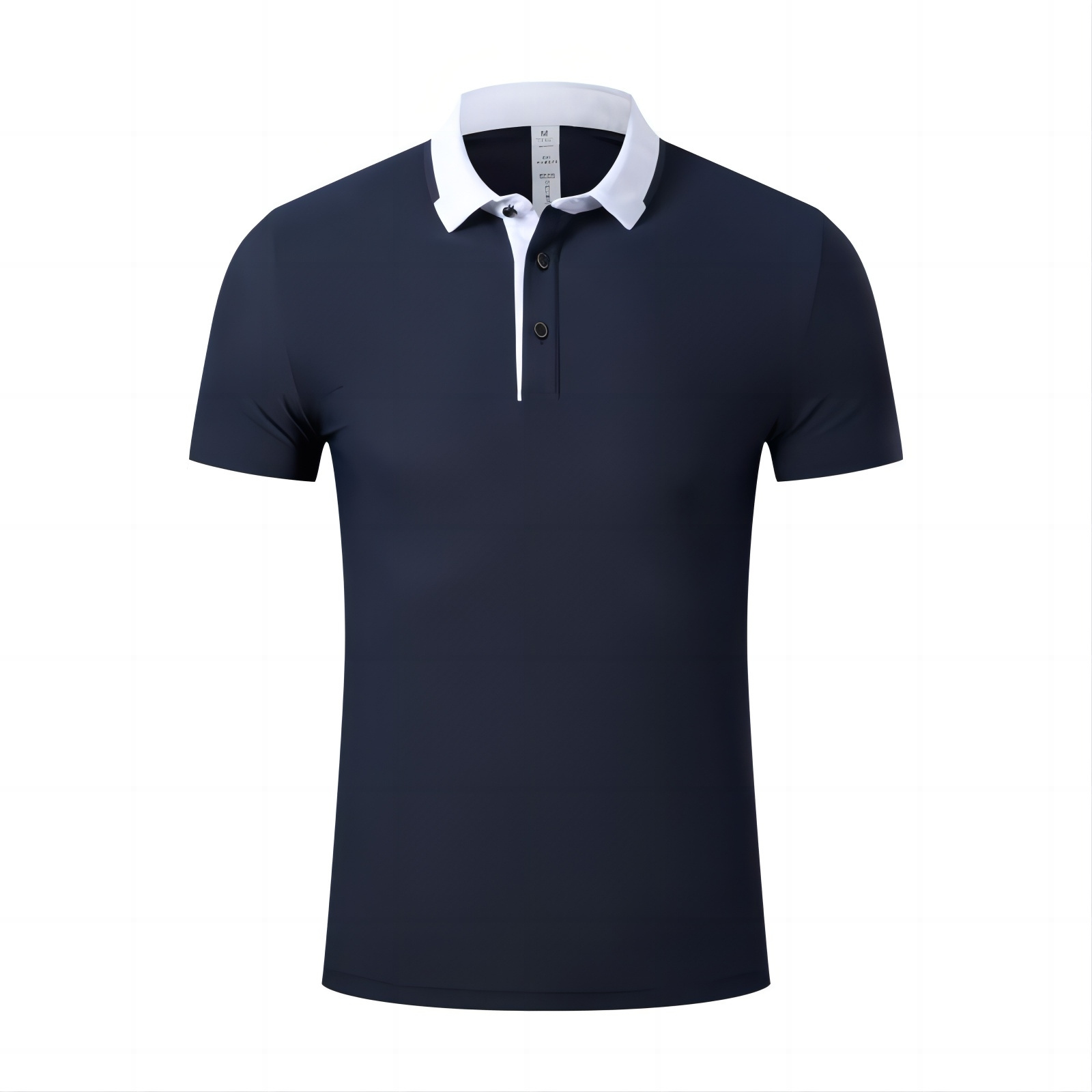 OEM Design Create Your Own Brand Stand Collar 87% Nylon 13% Spandex Polo Shirt Short Sleeve Quick Dry Men's Shirt