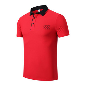 OEM Design Create Your Own Brand Stand Collar 87% Nylon 13% Spandex Polo Shirt Short Sleeve Quick Dry Men's Shirt