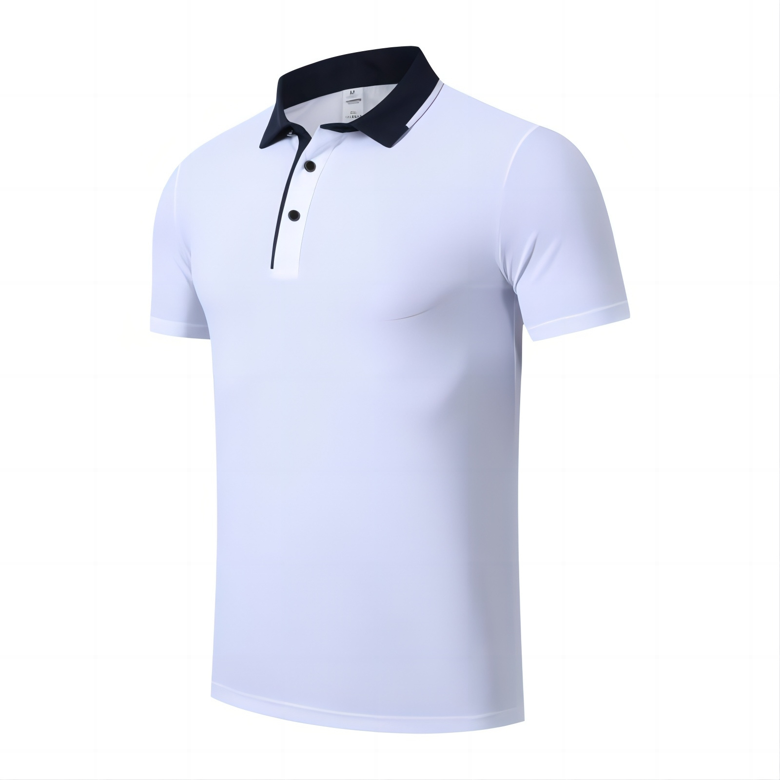 OEM Design Create Your Own Brand Stand Collar 87% Nylon 13% Spandex Polo Shirt Short Sleeve Quick Dry Men's Shirt