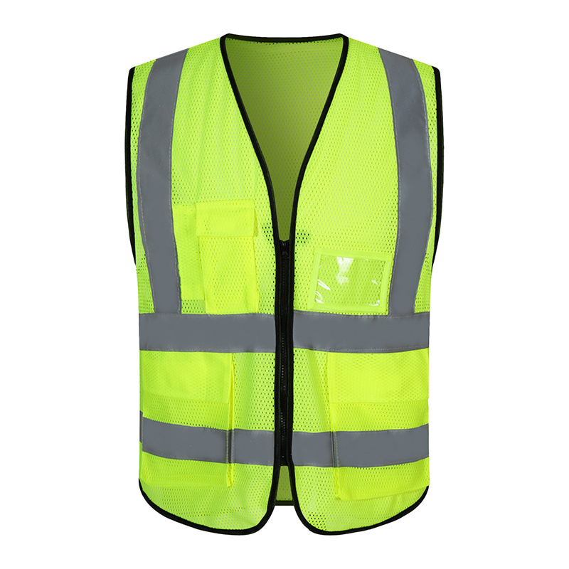 Hot Sales Reflective Safety Vest Mens Unisex Workwear Top Sleeveless Reflective Vest Green High Visilibility Safety Vest