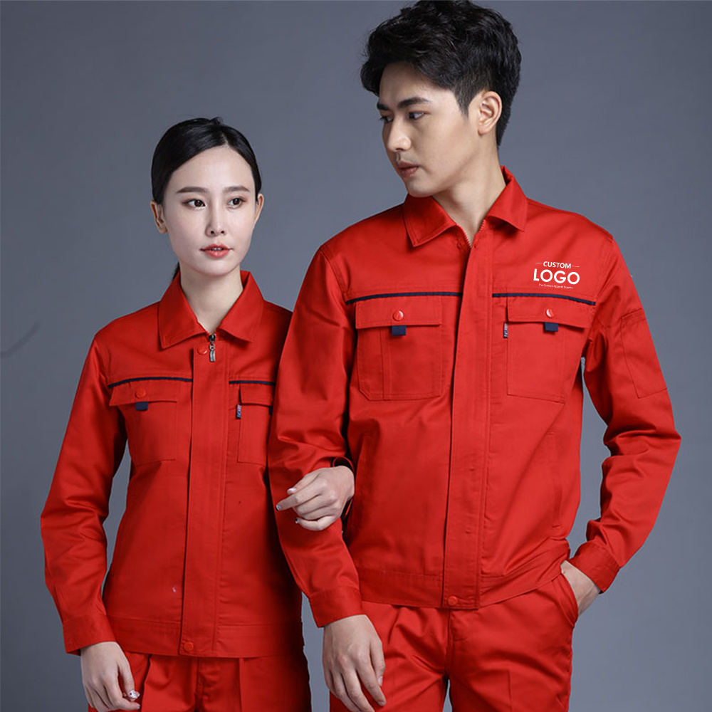 Unisex High Quality Tops Workwear Coverall Flame Retardant Coverall Safety Clothing Coverall Red Color