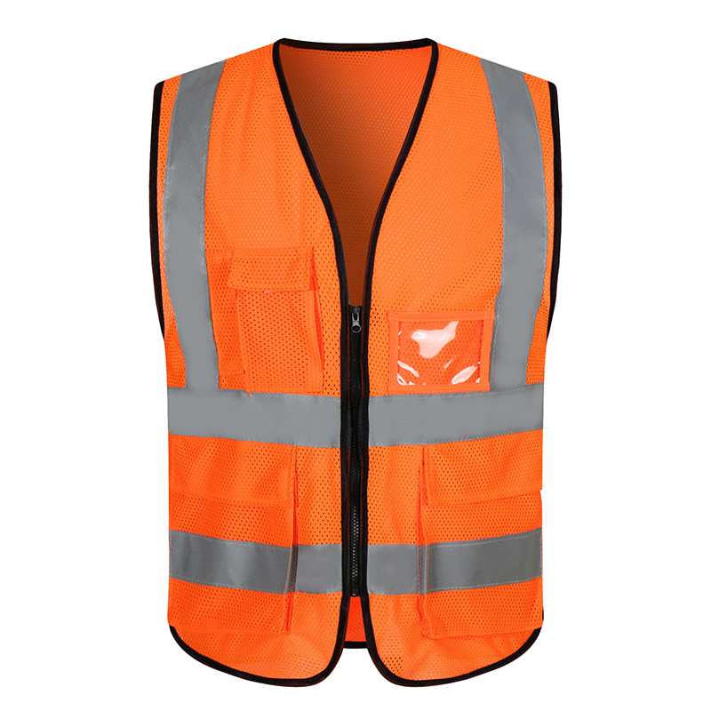 Hot Sales Reflective Safety Vest Mens Unisex Workwear Top Sleeveless Reflective Vest Green High Visilibility Safety Vest