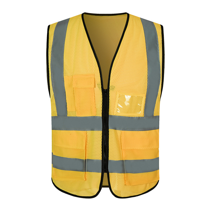 Hot Sales Reflective Safety Vest Mens Unisex Workwear Top Sleeveless Reflective Vest Green High Visilibility Safety Vest