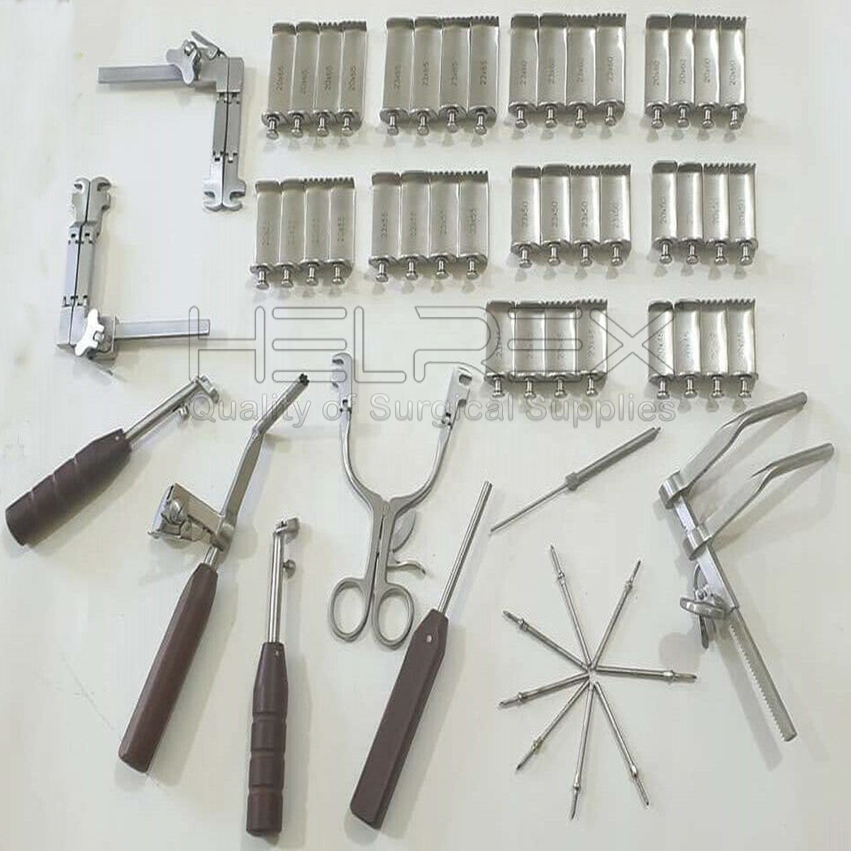 Neurosurgical Instrument set of 57 PCS Caspar Cervical Distractor with Screw/ orthopedic surgical instruments by Helrex