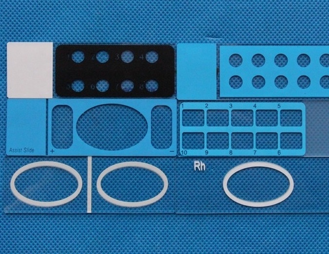 Lab use Color Glass Microscope slide printed with design pattern for Diagnostic