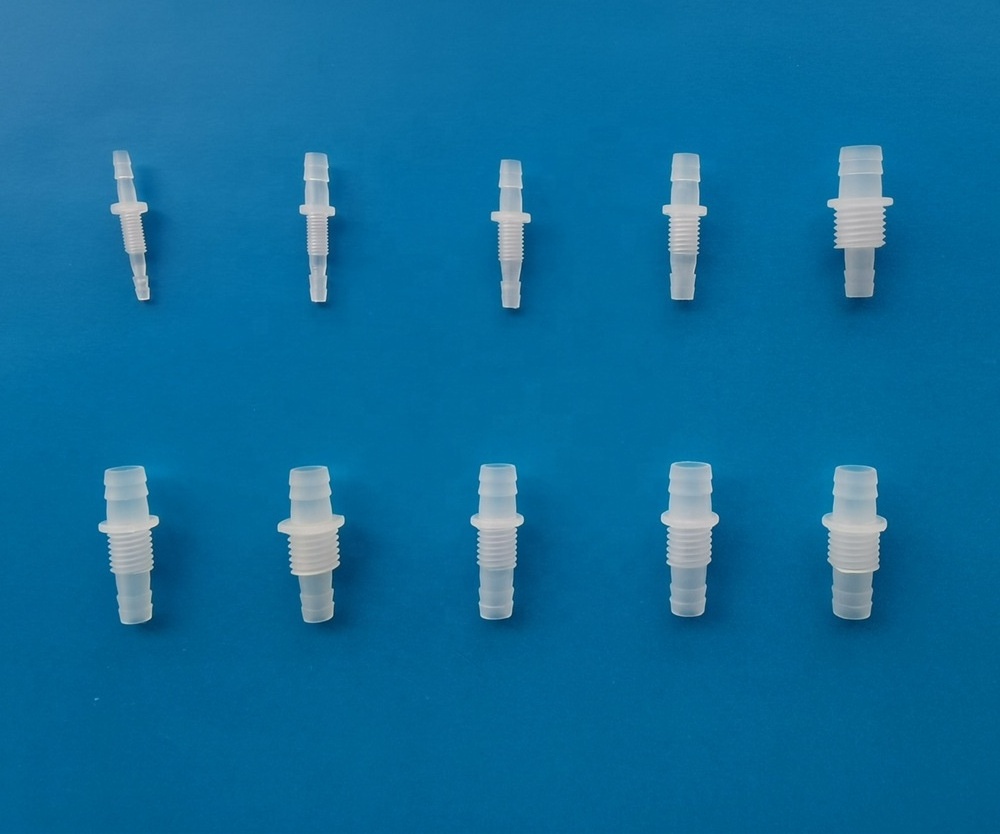 Plastic straight reduction barbed thread panel mount bulkhead reducing hose joiner tubing connector