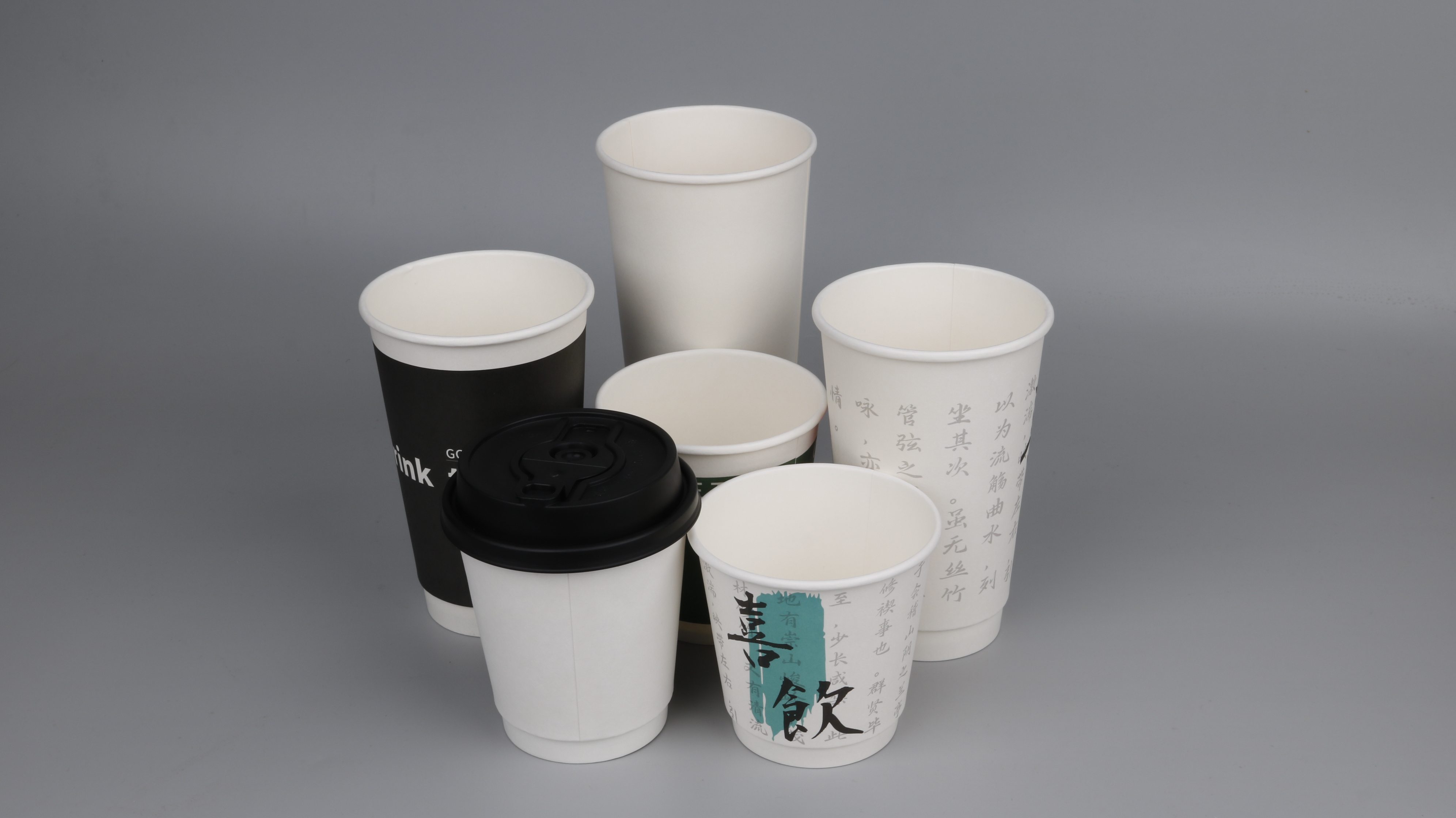 Double Wall Ripple Paper Coffee Cups Wholesale Custom Logo Print Double Wall Cup Paper