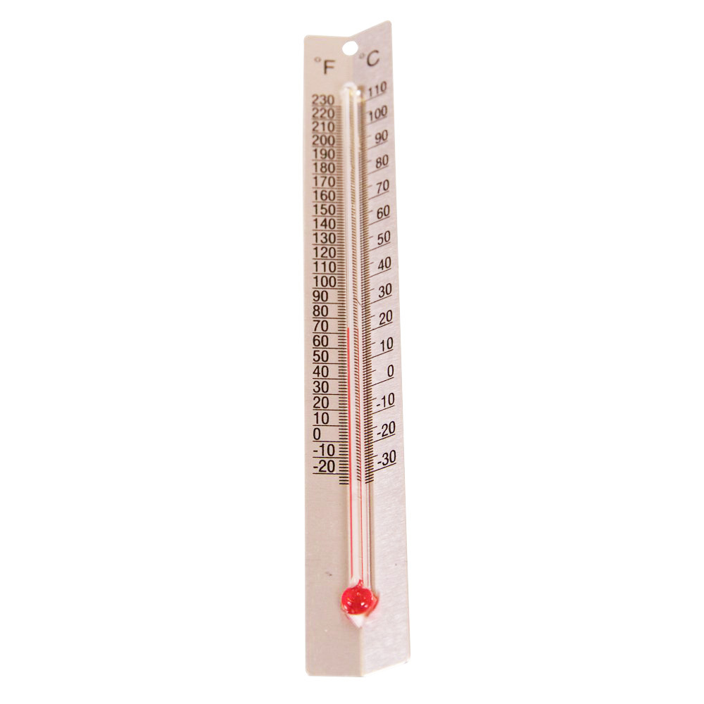 Gelsonlab HSGC-063 Metal backed Thermometer  V Shaped Dual Scale Mercury Free Thermometers for Indoor Science Use