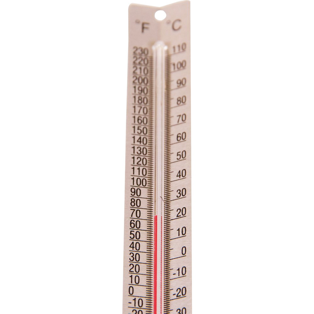 Gelsonlab HSGC-063 Metal backed Thermometer  V Shaped Dual Scale Mercury Free Thermometers for Indoor Science Use