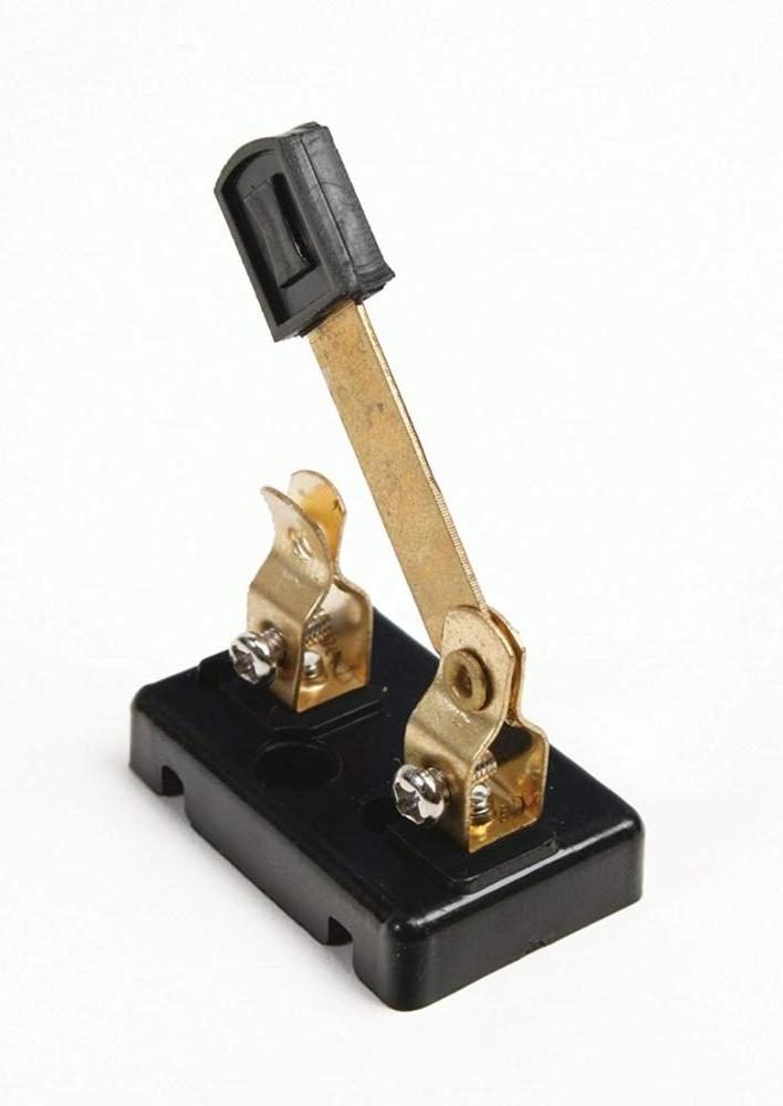 Gelsonlab HSPE-167 Educational  Brass Small Knife Switch, Single Pole Single Throw