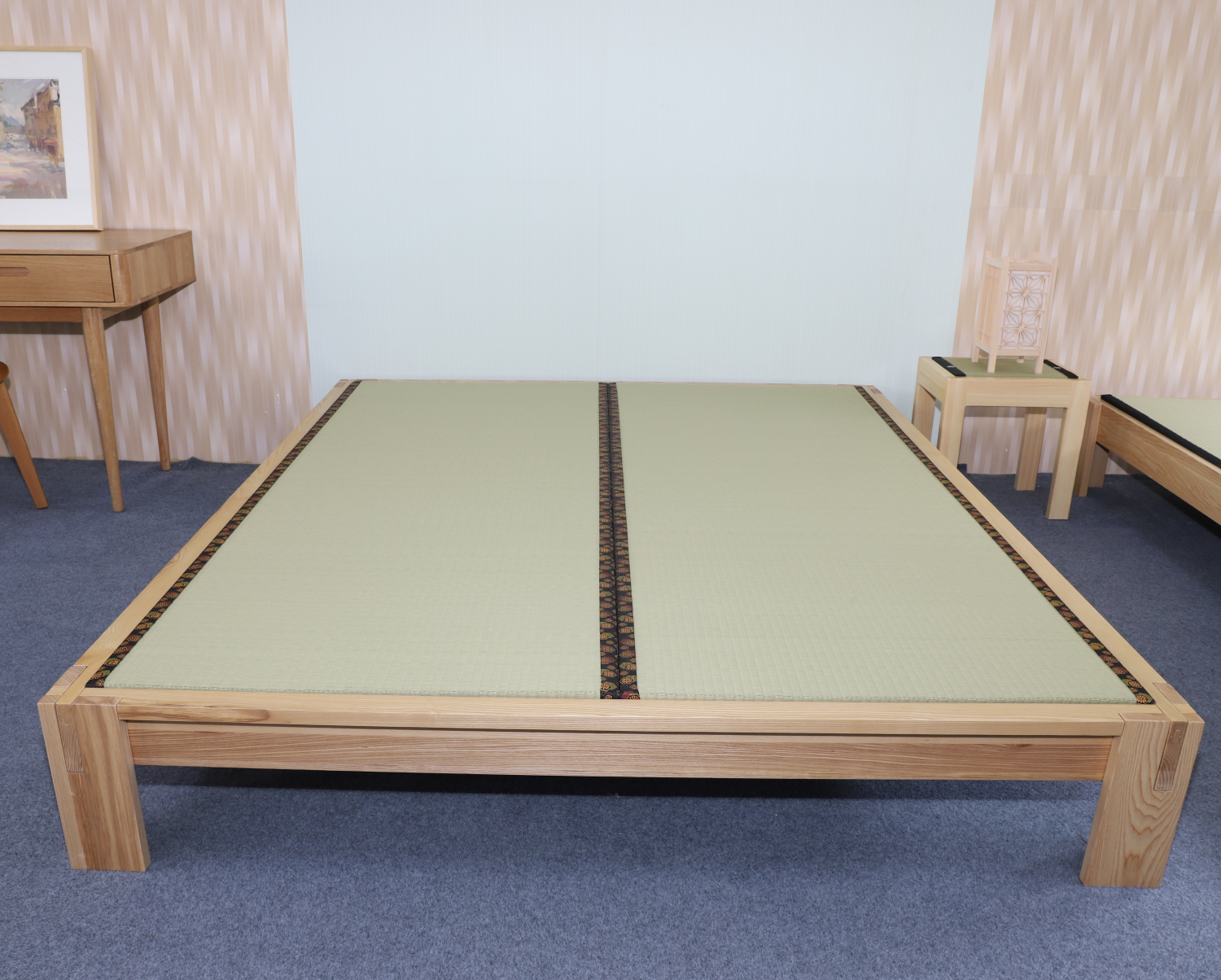 customize solid wood bed frame  tatami bed