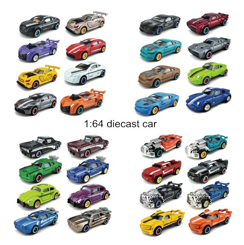 Factory direct 1/64 hot free wheel diecast car model mini metal car toys car for kids