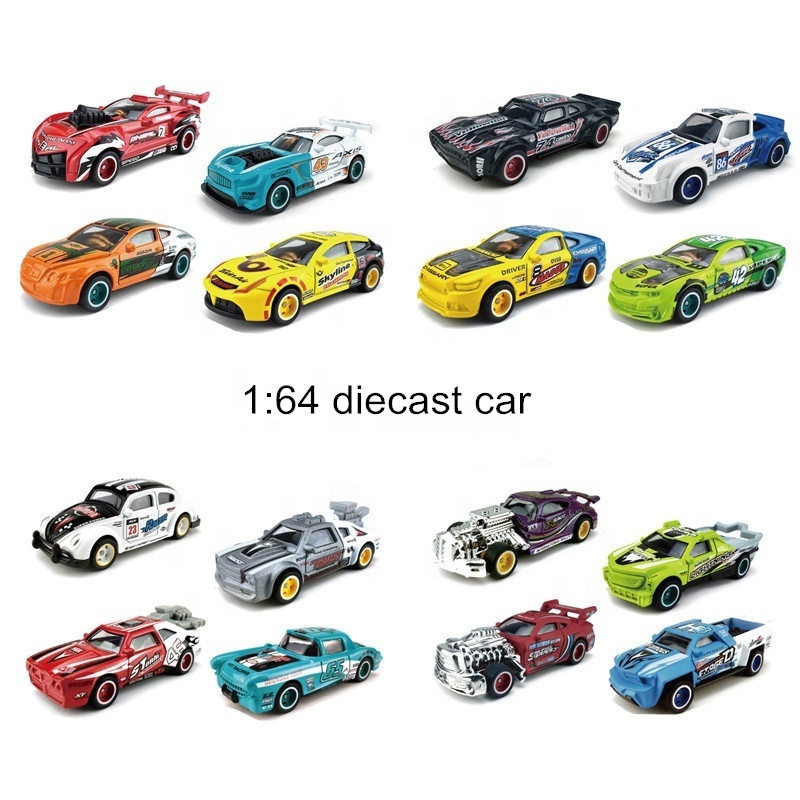 Factory direct 1/64 hot free wheel diecast car model mini metal car toys car for kids