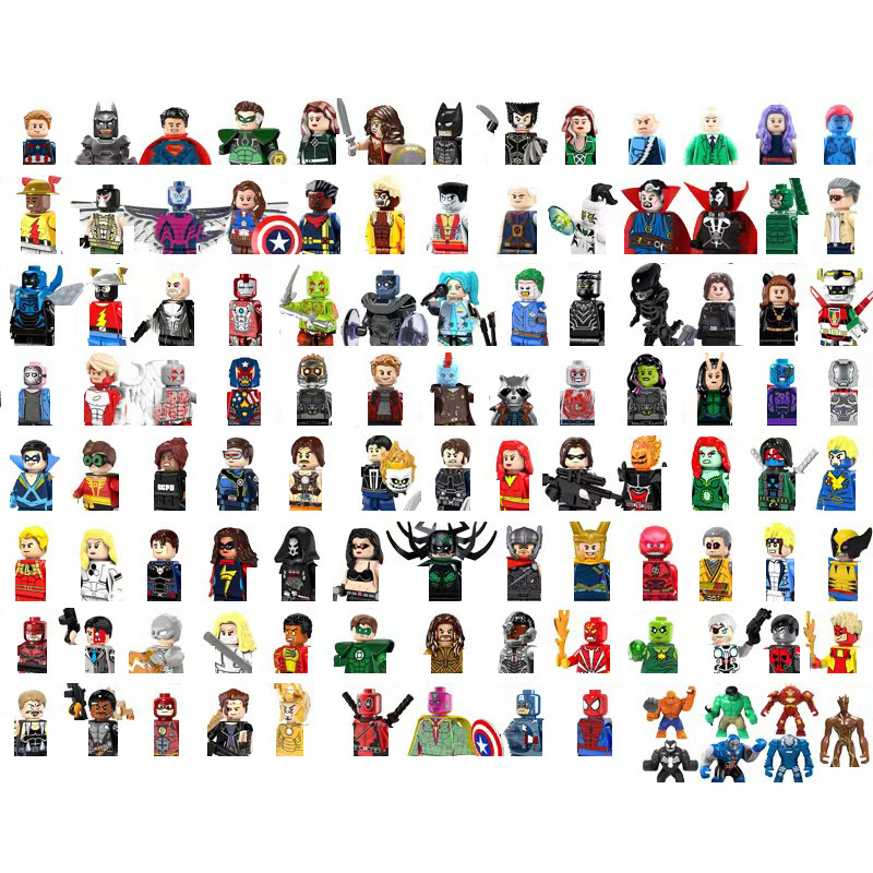 POGO Factory Hot Sale Movie Characters Super Heroes Mini Action Figure Blocks Plastic Compatible Building Block toys for kids