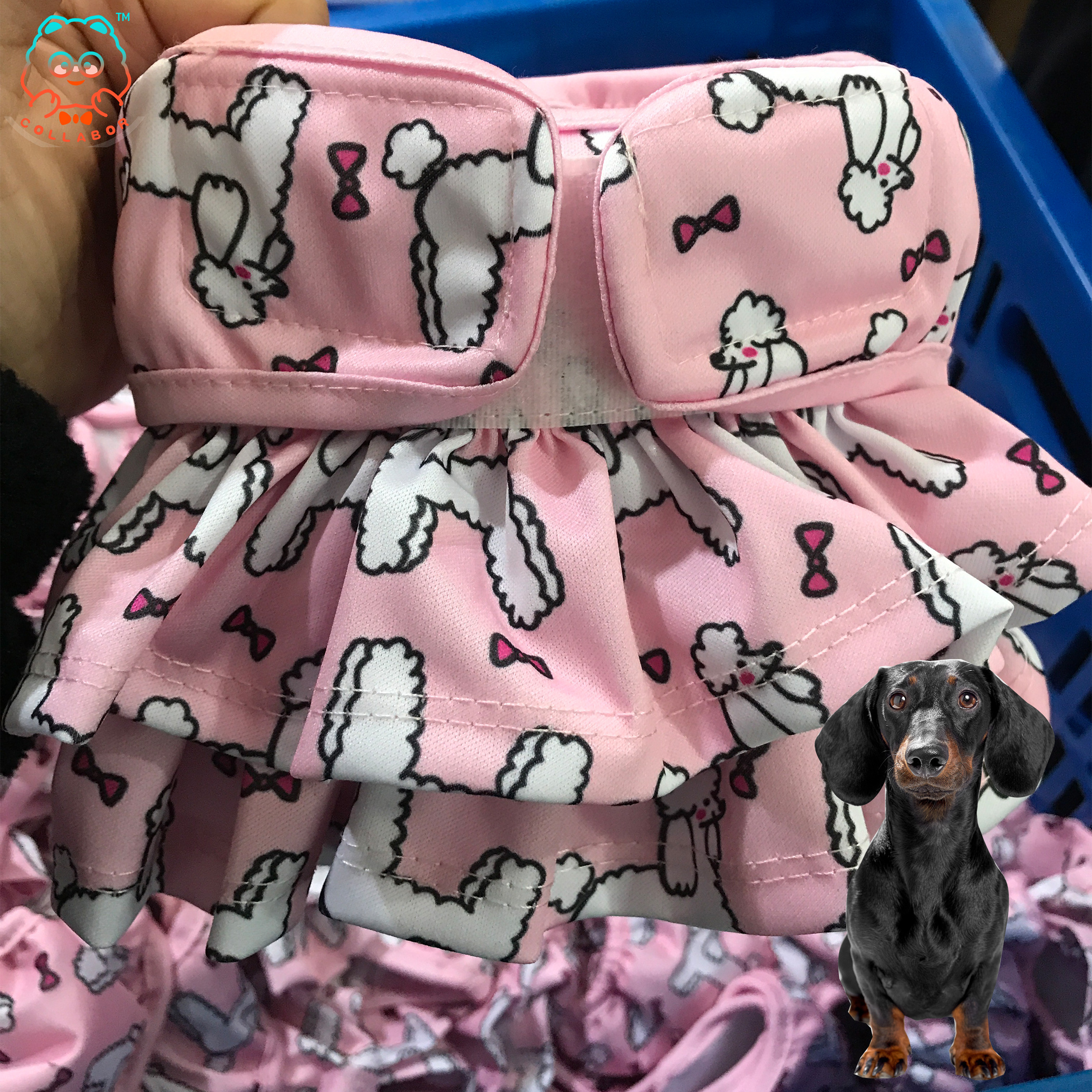 COLLABOR Soft Diaper Bag For Dogs Breathable China Wholesale Dog Pet Training Pads Diaper Reusable Dog Diaper Suspenders Skirt