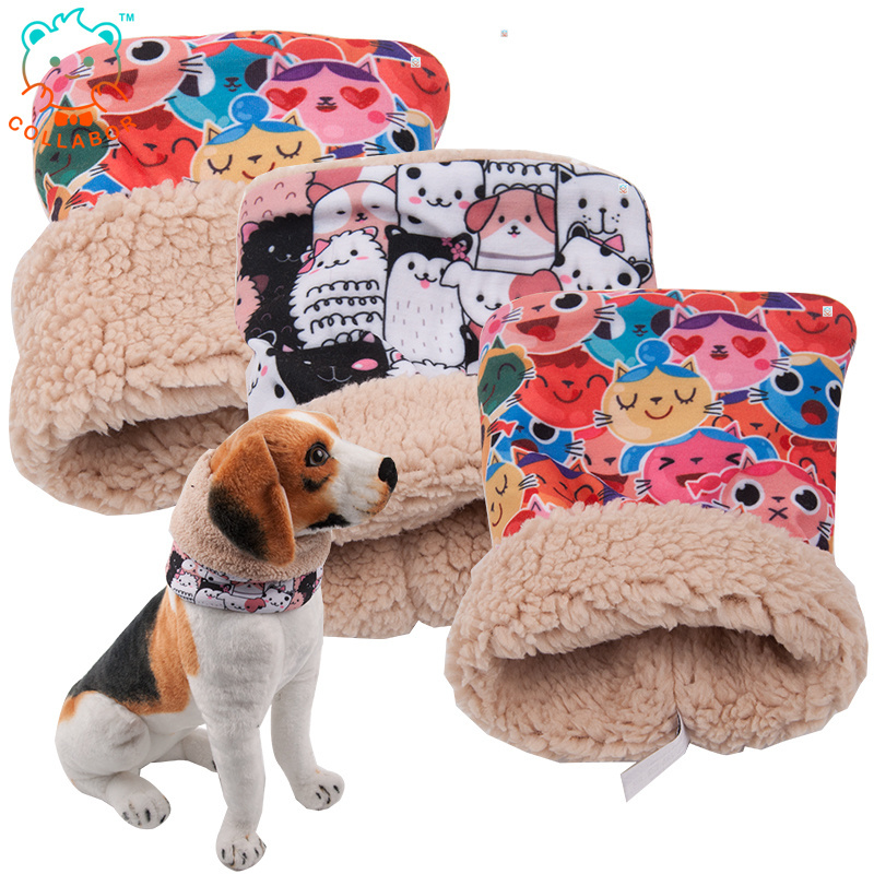 COLLABOR Havana Dog Winter Wholesale Pet Snood Custom Promotional Fleece Warm Dog Mat Warmer Neck Dog Snood