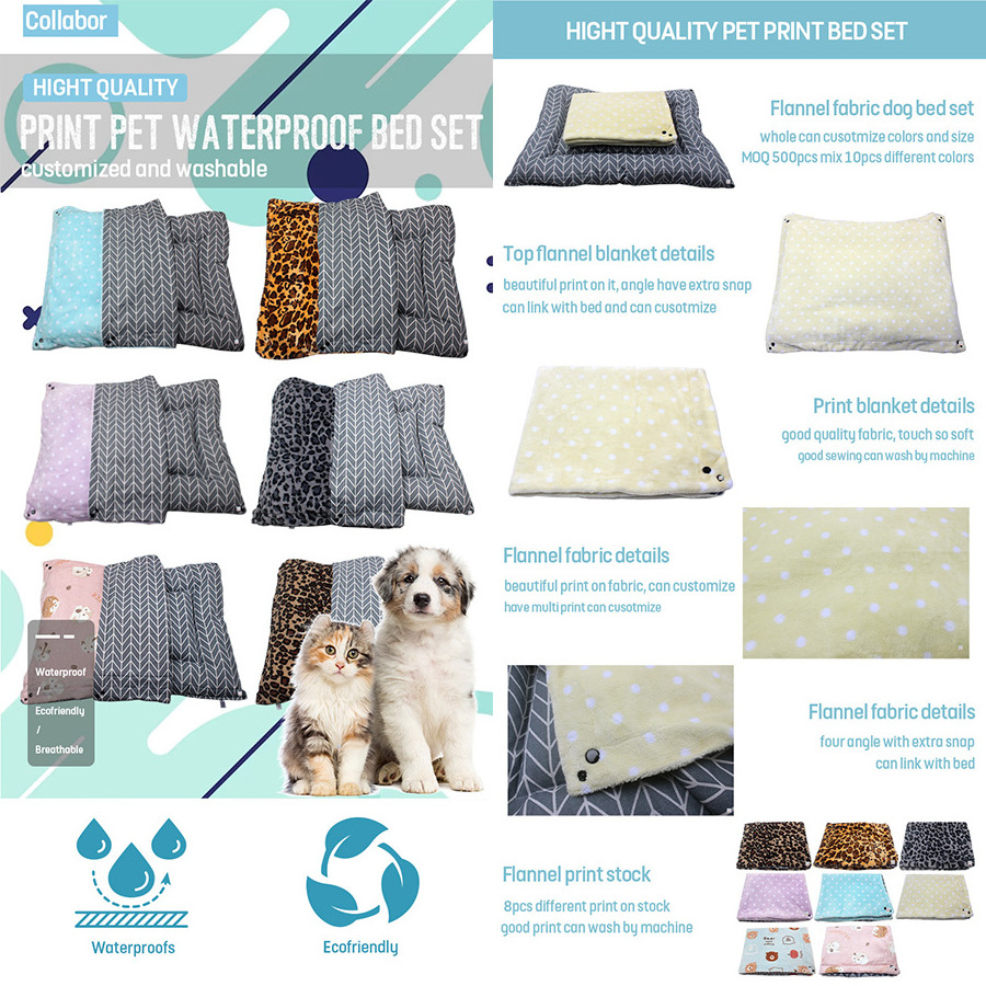 COLLABOR Thicken Dog Bed Cocoon Manufacturer Removable Dog Bed Blanket Luxurious Waterproof Dog Bed Cover Pet Blanket