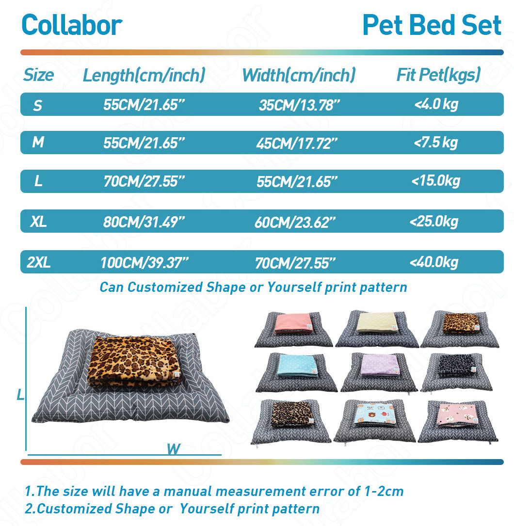 COLLABOR Thicken Dog Bed Cocoon Manufacturer Removable Dog Bed Blanket Luxurious Waterproof Dog Bed Cover Pet Blanket