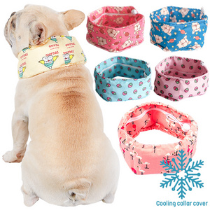 COLLABOR 11Colors Dog Collars In Bulk Custom Ice Dog Cool Collars Neck Scarf Pet Dog Cooling Collar Cover