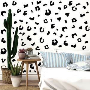 Leopard print Wall Decal sticker Irregular Polka Dots Black Vinyl Removable kid wall stickers home decoration for Bedroom Living