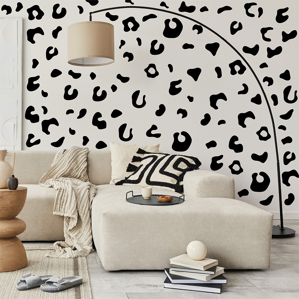 Leopard print Wall Decal sticker Irregular Polka Dots Black Vinyl Removable kid wall stickers home decoration for Bedroom Living