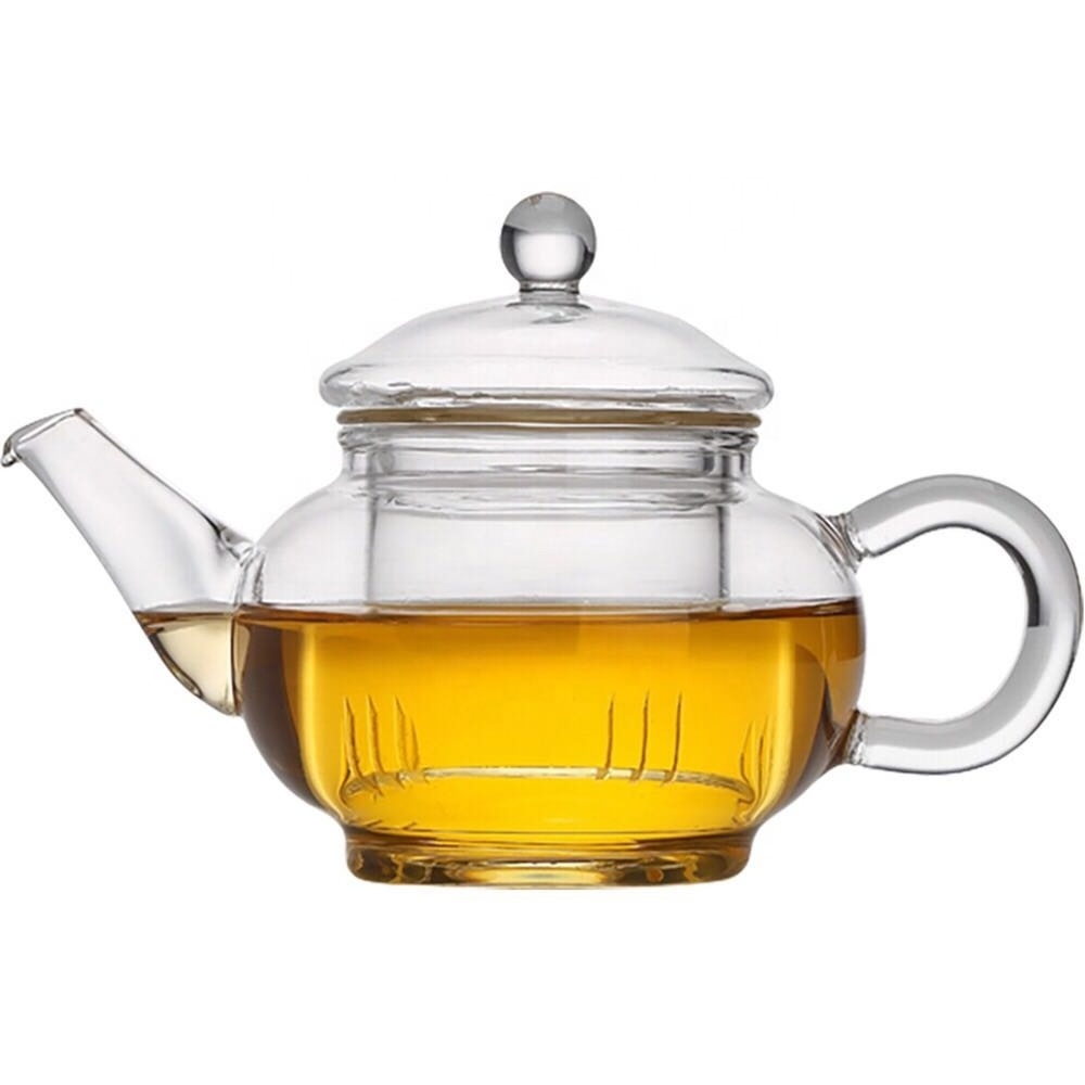 Handmade Mini Glass Teapot with Glass Tea Infuser