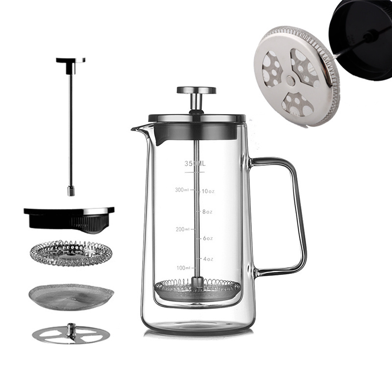 Heat Resistant Borosilicate Glass Tea Presser French Press Tea