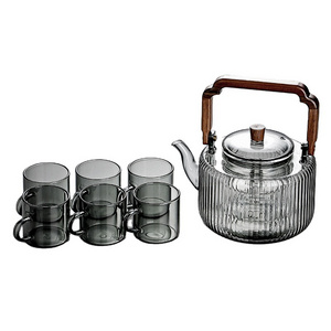 High quality Heat Resistant Glass Teapot Chinese kung fu Tea Set Kettle Coffee Glass Maker Convenient Tea Pot