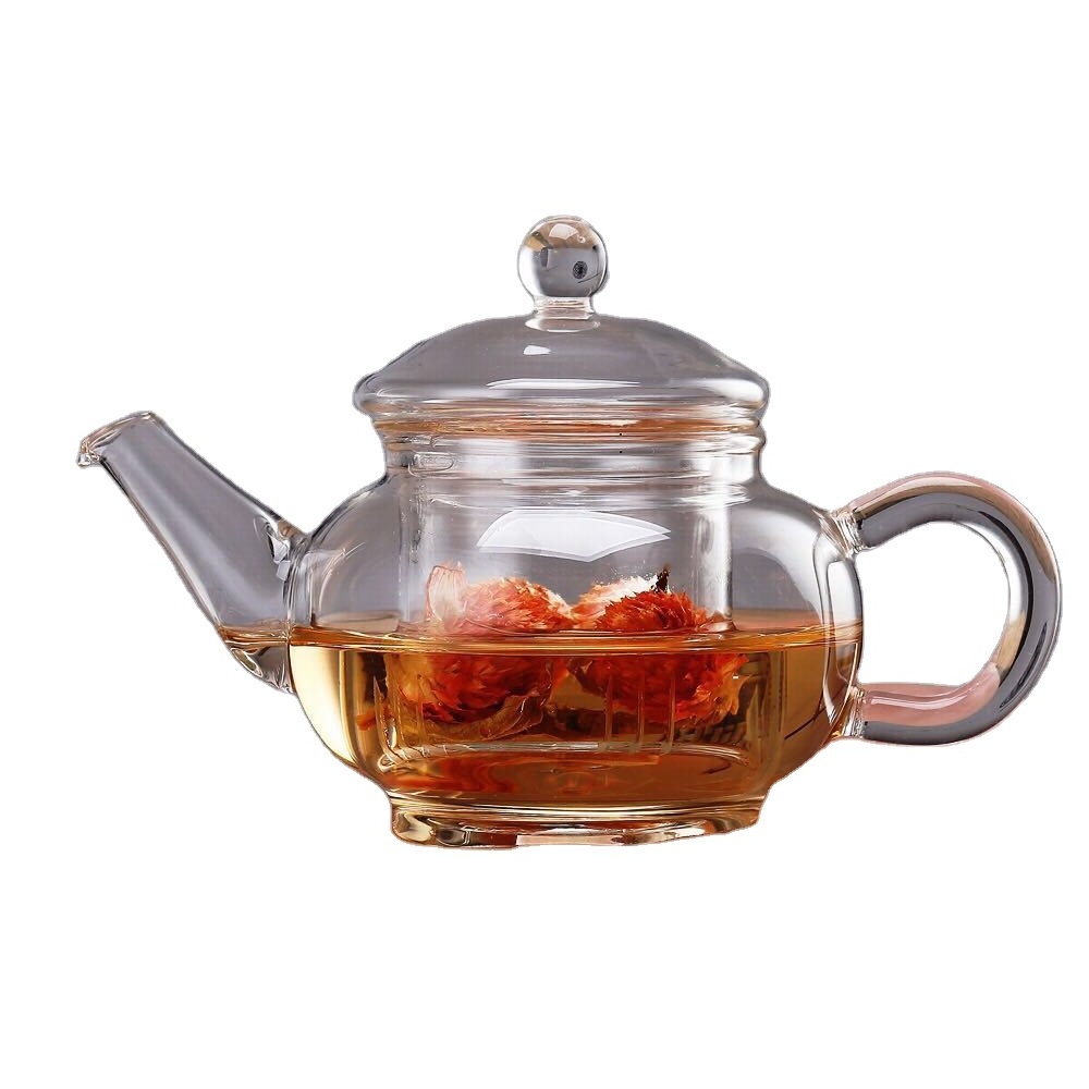 Handmade Mini Glass Teapot with Glass Tea Infuser