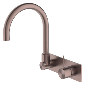 Best Selling Good Quality Full Copper Faucets Hot Cold Mixer Taps Kitchen Faucet Brushd Bronze Wall Mounted