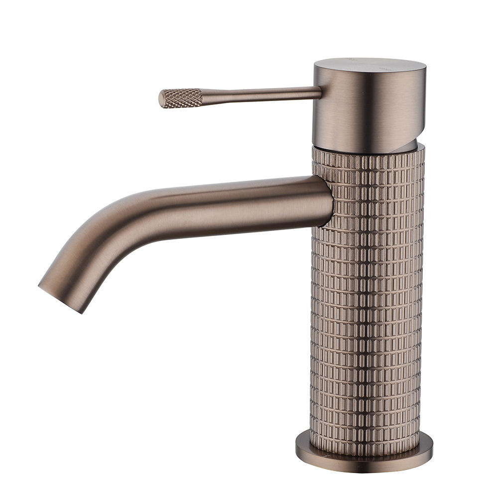 Incredible Bronze Brushed Brass Bathroom Wash Basin Faucet Knurled Taps Black and Gold Sink Water Mixer