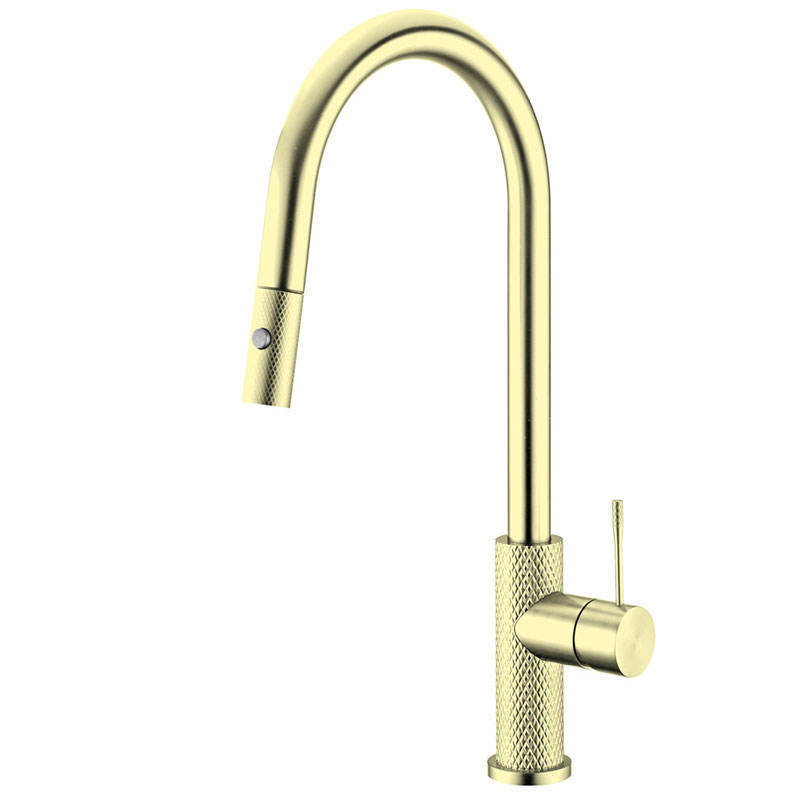 Robinet Cuisine Flexible New Gold Premium Pull Down Sprayer Kitchen Faucet Tap Sink Brass