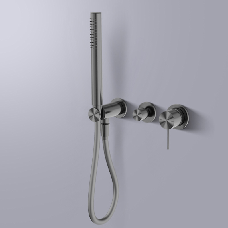 Italia Design Gun Metal Grey Bath Tub And Shower Faucet Mixer Upc Certification Faucet Parts