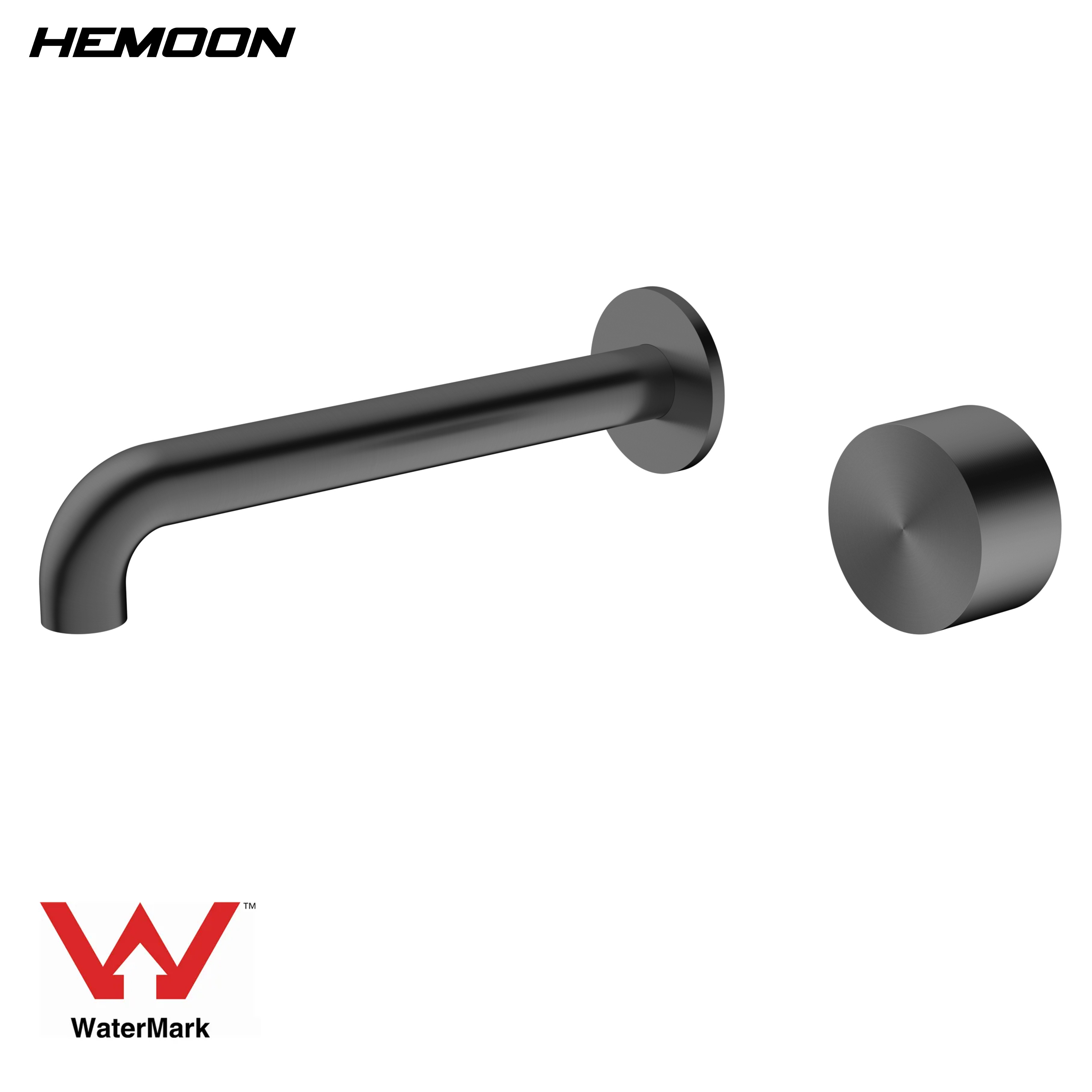 2022 Luxury Gun Metal Grey Hot And Cold In-Wall Mounted Bathroom Shower Waterfall Basin Faucet